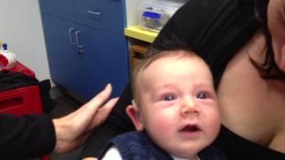 Baby hears for first time
