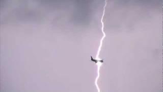 Airplane Struck By Lightning