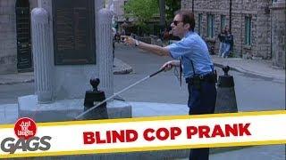 Blind Cop creates a terrible traffic jam - Crazy Prank
