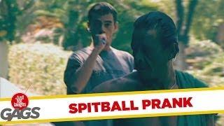 Pea shooting range - funny prank
