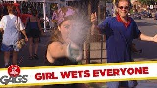 Girl wets everyone