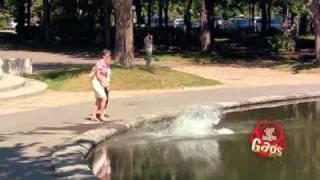 Choking Man Pushed In Pond - funny video
