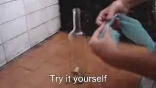 How to remove a cork from inside a bottle