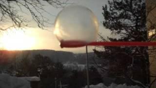 Watching a bubble freeze