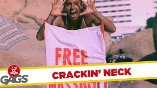Neck cracking massage - funny prank