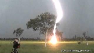 Close lightning strike