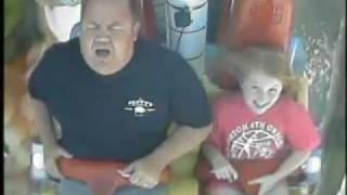 Terrified dad goes on rollercoaster