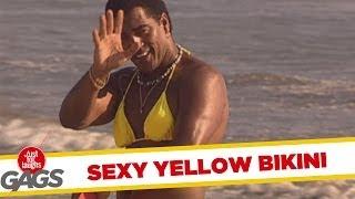 Sexy Yellow Bikini - crazy prank