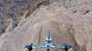 Kelly McGarry flips a 72-foot-long canyon gap at Red Bull Rampage 2013