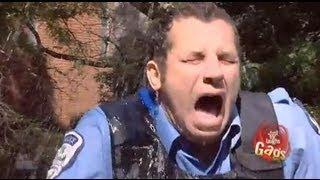 Throwing Water Balloons at a Police Officer