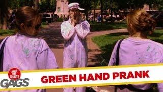 Painter's Green Hand - Funny Prank